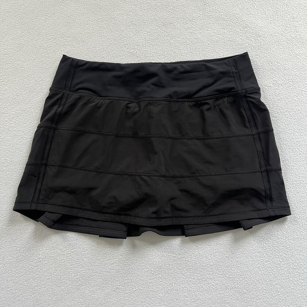 Lululemon Black Second Release Pace Rival Skirt 4-way Stretch 13” Skort 4 Reg